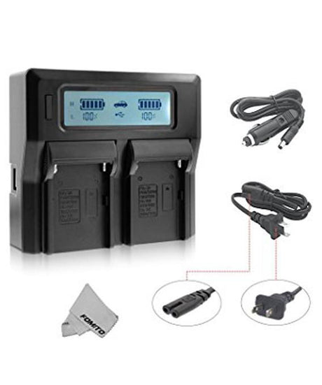 Digital Power Incarcator dual LCD compatibil Panasonic DMW-BLF19 - View 1