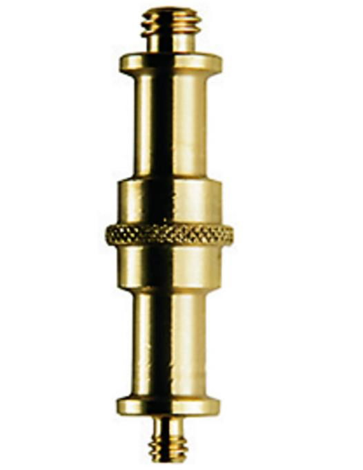 Spigot 013 adapter with brass finish and threaded ends