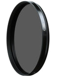 ND8 58mm photo lens filter, dark circular ring, front view