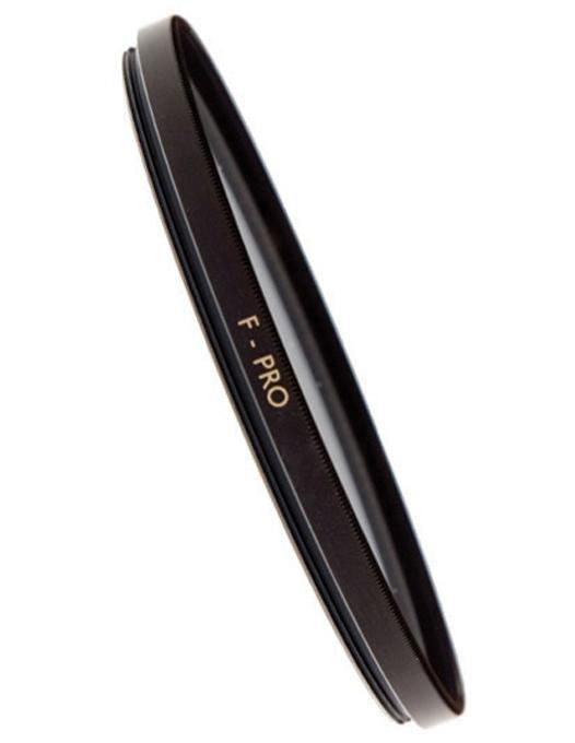 ND64 77mm F-Pro lens filter side view, black ring with F PRO text