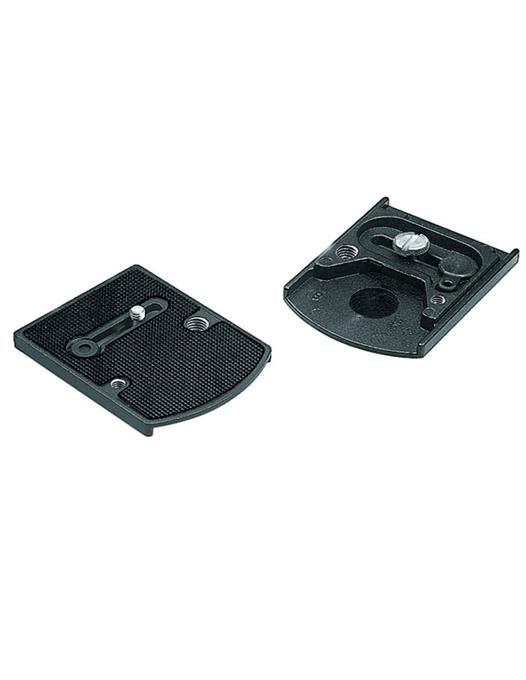 Quick release plate 410PL, black mounting plate with screws and locating slots