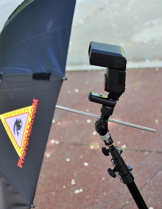 Manfrotto Smart Tilt suport umbrela cu patina pentru blitz - View 5