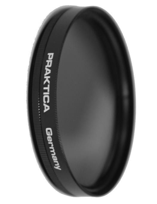 Filtro polarizzatore Praktica 52 mm, nero, vista frontale