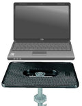 Platformă pentru laptop Manfrotto cu suprafață texturată și suport tip coloană
