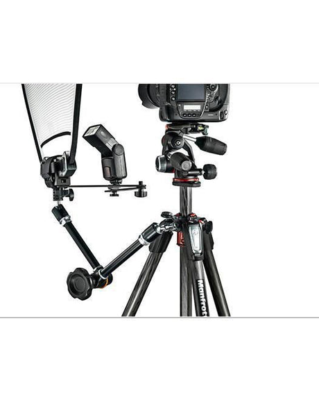 Trepied foto Manfrotto cu picior reglabil și cap pentru aparat foto la vedere.