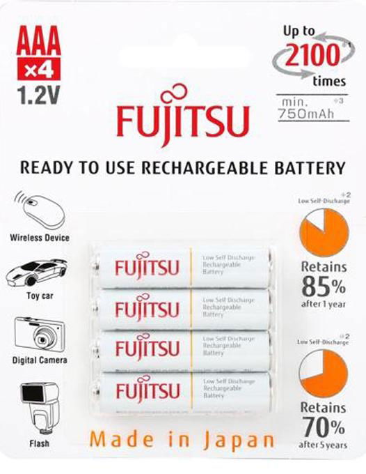 Fujitsu Acumulator White PRO 4x AAA 750MA - View 1