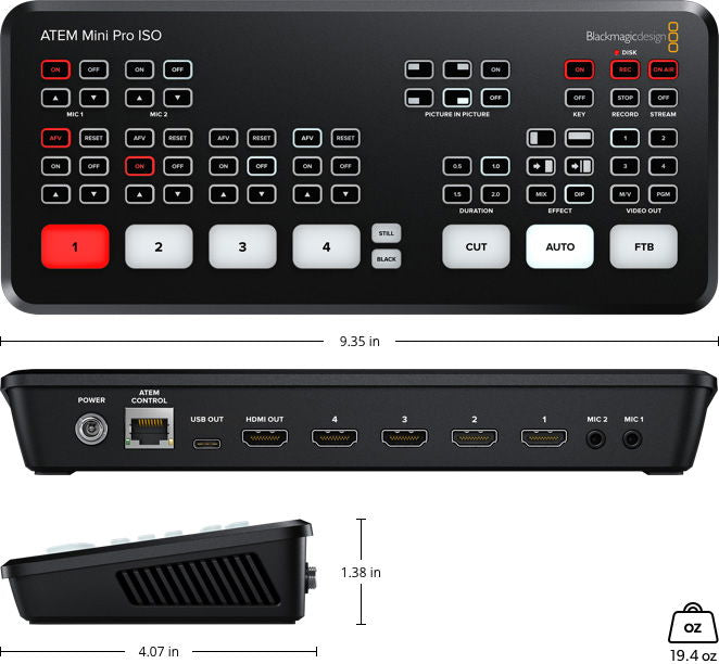 Blackmagic Design ATEM Mini Pro ISO - View 3