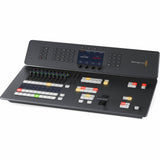 ATEM Television Studio HD8 wide front view of switcher panel with illuminated controls