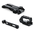 Black URSA Mini shoulder mount kit with rails and side support brackets