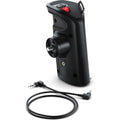 Camera handle grip with control buttons and attached cable for URSA Mini PRO G2