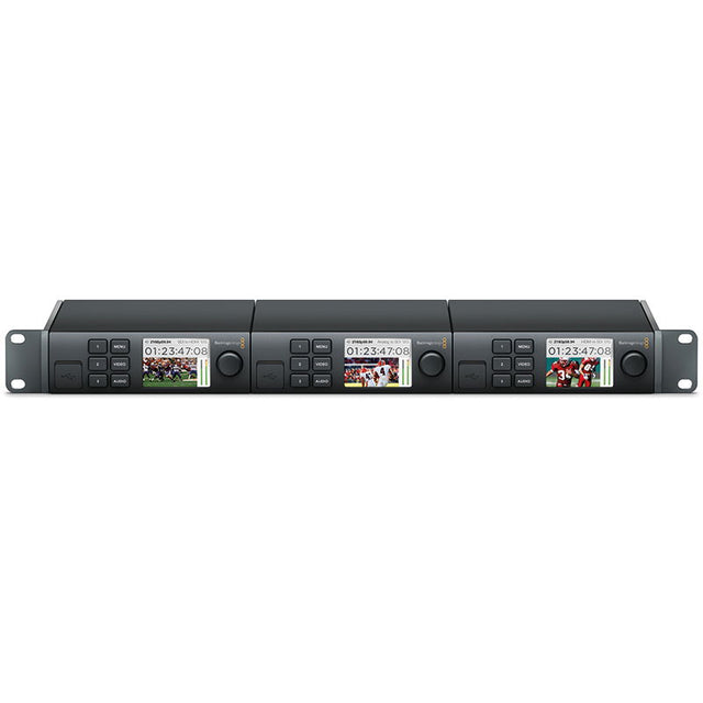 Teranex Mini support rack unit, front panel with buttons and display windows