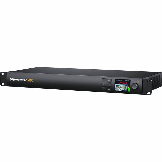 Blackmagic Ultimatte 12 4K keyer processor front with display and control knobs