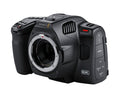 Pocket Cinema Camera 6K PRO, black camera with front lens and grip vents