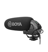 Boya BY-BM3030 shotgun mic with foam windscreen and shock mount
