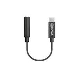 USB-C to 3.5mm TRRS adapter cable with USB-C plug and 3.5mm jack