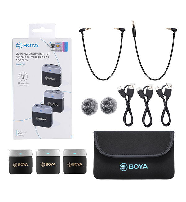 Boya BY-M1V2 Lavaliera wireless dubla - View 5