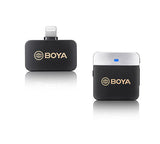 Receptor lavalier wireless pentru iOS, carcasă neagră cu conector