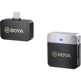 Transmițător lavalier wireless USB‑C negru