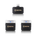 Transmițător lavalier wireless pentru iOS, carcasă neagră cu mufă Lightning