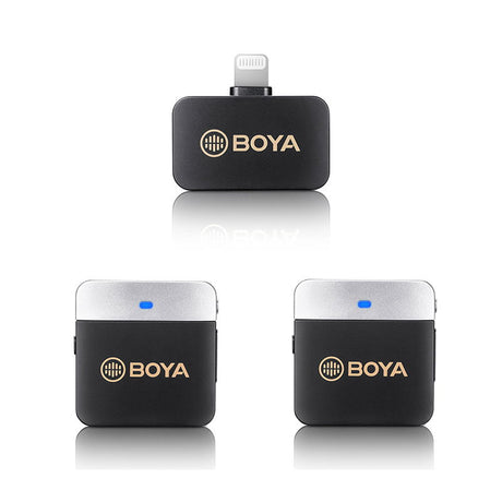 Transmițător lavalier wireless pentru iOS, carcasă neagră cu mufă Lightning