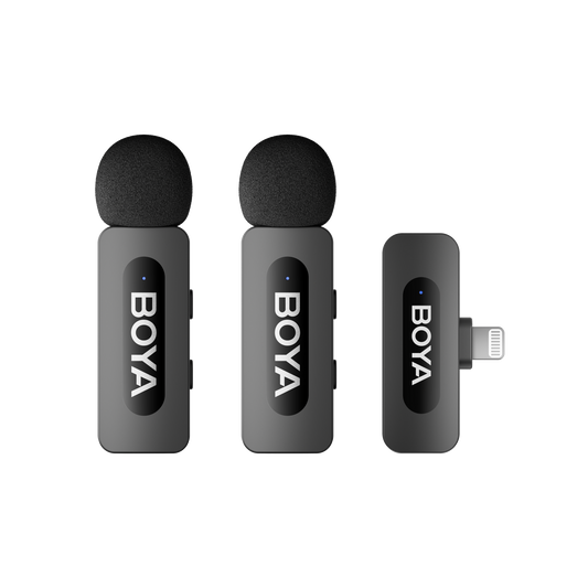 Resigilat: Boya BY-V2 Sistem de microfon wireless dubla ultracompacta pentru iOS (lightning) - Copie