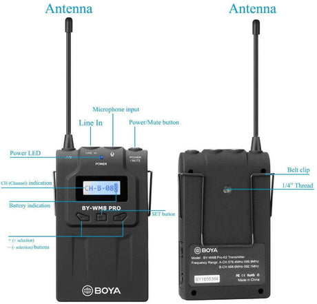 Boya BY-WM8 Pro K1 Kit lavaliera wireless UHF - View 3