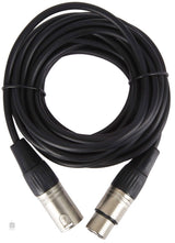 3m XLR-C3 cable with two male XLR plugs, black jacket, coiled length