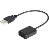 Adaptor Boya USB 2.0 cu mufă 3,5 mm și cablu negru, pentru audio cu două ieșiri