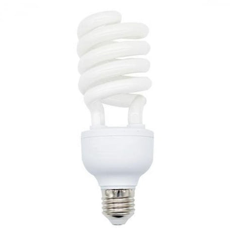 Bec E27 45W cu spirală albă, soclu metalic