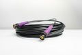 Cablu mini RG-59 cu mufe BNC la BNC, cablu negru cu capete mov, 50 m