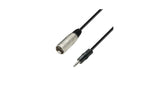 Stereo 3.5mm TRS to XLR cable, 1m, with 3.5mm and XLR connectors