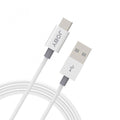 White USB-A to USB-C sync cable, 1.2 m, both connectors shown