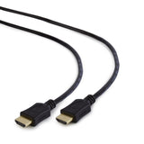 4K HDMI cable with black jacket, two male HDMI connectors side by side