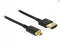 Cablu HDMI micro la HDMI, conectori aurii, design slim
