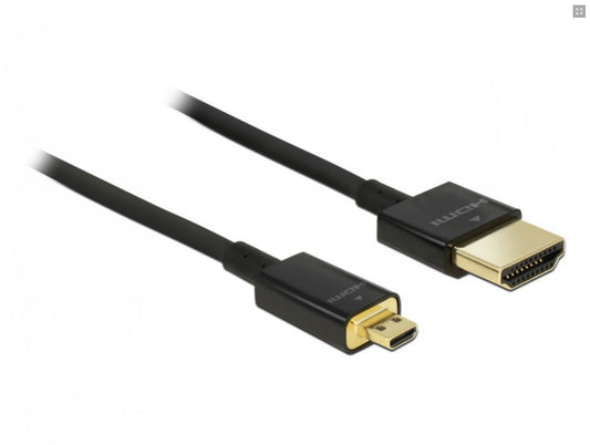 Cablu HDMI micro la HDMI, conectori aurii, design slim