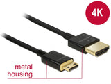 Delock Cablu HDMI la Mini HDMI - C T-T 3D 4K 1M Slim Premium - View 2