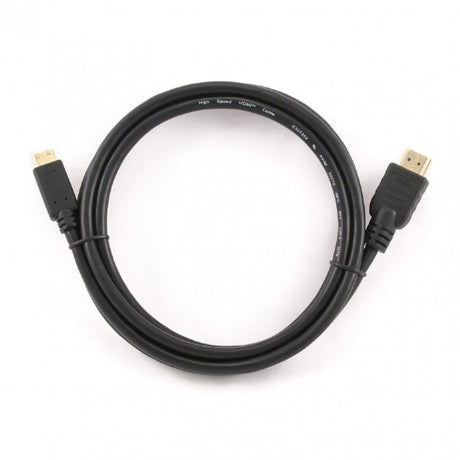 Cablu HDMI la Mini HDMI-C 1,8 m, cablu negru cu mufe HDMI și mini-C