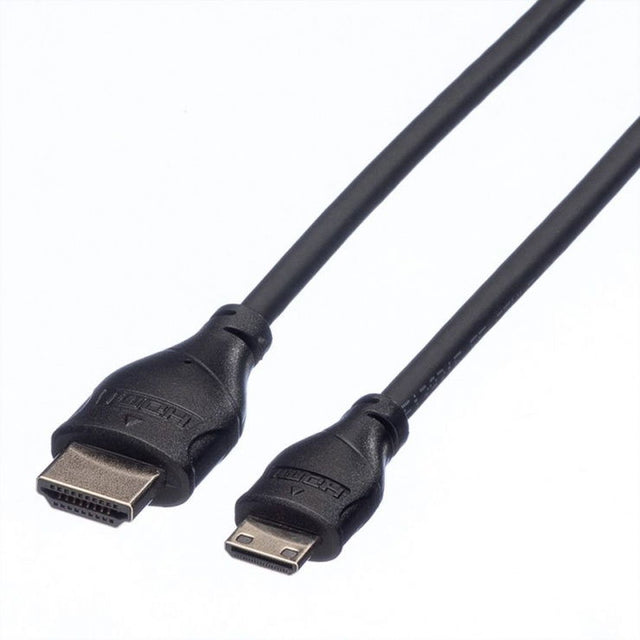 HDMI to Mini HDMI-C cable, 2 m, black connectors on both ends