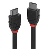 HDMI cable with two Type-A connectors, black body and red accents