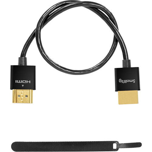 Ultra-thin HDMI cable, 35 cm, with gold-plated HDMI connectors, black housing