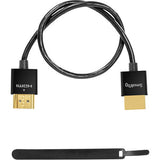 Ultra-thin HDMI cable, 35 cm, with gold-plated HDMI connectors, black housing