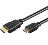 Cablu Mini HDMI-C la HDMI v1.4, 5 m, conectori aurii, negru