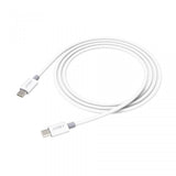 Cablu USB-C la USB-C 2 m, cablu alb în buclă, capete USB-C