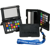 ColorChecker Passport Video 2 open multi-panel color chart with strap and display