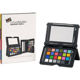 ColorChecker Passport Video 2 open case with color squares and display panel