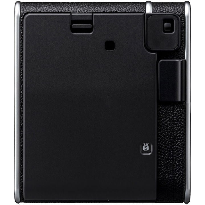 Instax Mini 40 instant camera back, black panel with strap mount
