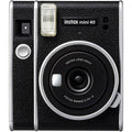 Fujifilm Instax Mini 40 instant camera, black textured body and front lens