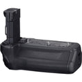 Black camera battery grip with shutter grip top contacts and control dial
