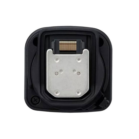 AD-E1 multi-function shoe adapter with exposed gold pin connector inside