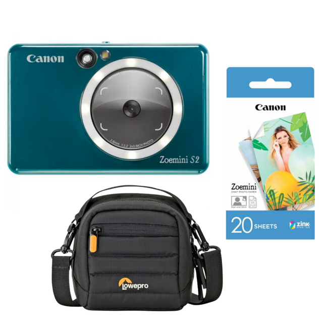 Canon camera foto instant Zoemini S2 Dark Teal cu husa si hartie (20) - View 1